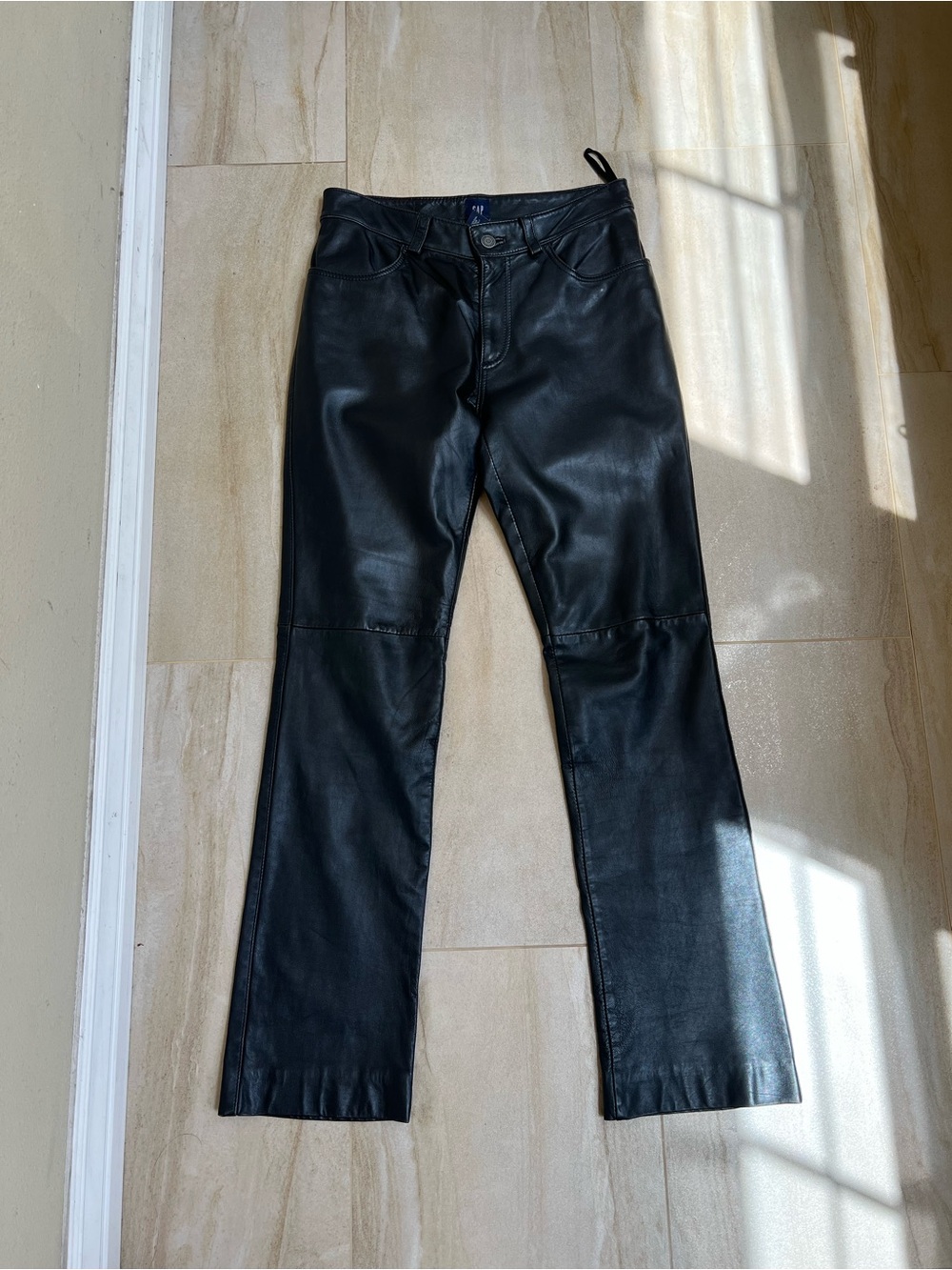 GAP Black Leather Pants - Smooth Shell